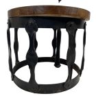 Industrial wrought iron floor lamp 70's