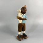 Tintin and Milou - antique wooden toy figure -