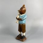 Tintin and Milou - antique wooden toy figure -
