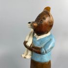 Tintin and Milou - antique wooden toy figure -