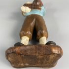 Tintin and Milou - antique wooden toy figure -