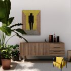 Iparművészeti "vadnyugat" kovácsoltvas újságtartó