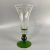 Elegant poison green acid-etched vase from 1940