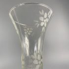 Elegant poison green acid-etched vase from 1940