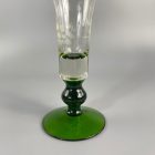 Elegant poison green acid-etched vase from 1940