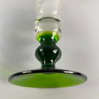 Elegant poison green acid-etched vase from 1940