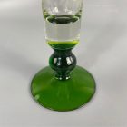 Elegant poison green acid-etched vase from 1940
