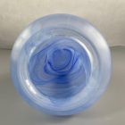 Kék öblös nagyméretű fátyolüveg cseh váza