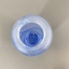 Kék öblös nagyméretű fátyolüveg cseh váza