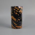Extravagant abstract glazed ceramic vase
