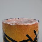 Extravagant abstract glazed ceramic vase