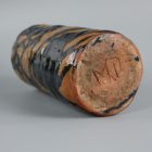 Extravagant abstract glazed ceramic vase
