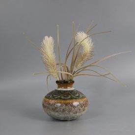 Natural vintage shabby chic round vase