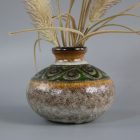 Natural vintage shabby chic round vase