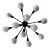 Huge Sputnik-style mid-century ceiling chandelier by Csanádi