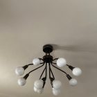 Huge Sputnik-style mid-century ceiling chandelier by Csanádi
