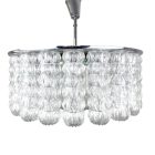 Large Italian space age glass ceiling chandelier