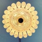 Large Italian space age glass ceiling chandelier