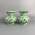 Pastel turquoise blue vase pair from the 60s by Scheurich & Greulich 