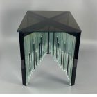 Egyedi üveglapos "Matrix" dohányzóasztal 