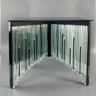 Unique glass  "Matrix" coffee table