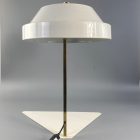 Mid-century metal white desk lamp