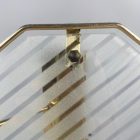 Spanish vintage glass and copper wall lamp pair