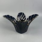 Spanish vintage banana leaf porcelain vase, bowl from 1970