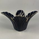 Spanish vintage banana leaf porcelain vase, bowl from 1970