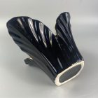 Spanish vintage banana leaf porcelain vase, bowl from 1970