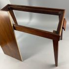 Felújított mid-century tömörfa lerakó asztalka 