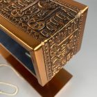 Mid-century réz-tejüveg extravagáns falikar pár