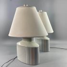 Pair of Leviton mid-century American ceramic lamps