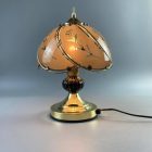 Vintage copper-glass romantic table lamp manufactured by LGA Nuremberg