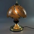 Vintage copper-glass romantic table lamp manufactured by LGA Nuremberg