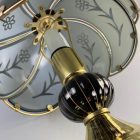 Vintage copper-glass romantic table lamp manufactured by LGA Nuremberg