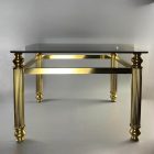 Hollywood regency réz dohányzóasztal