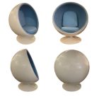 Space Age white ball chair 1960
