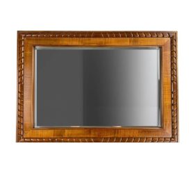 Refurbished carved classic mirror with polished glass