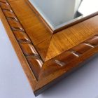 Refurbished carved classic mirror with polished glass