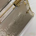 Honsel ötszögletű különleges fa motívumos mid-century csillár