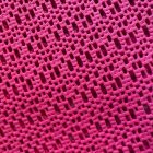 Retro pink plastic round tablecloth