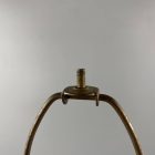 Pair of Leviton large American Empire style copper and glass table lamps