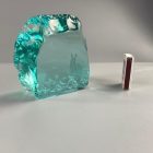 Vintage Swedish glass sculpture, paperweight - Hovmantorp Sweden r. Strand -