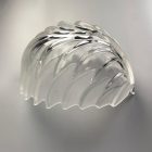 Retro fruit bowl with palm leaves