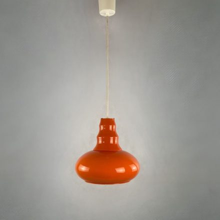 Space-age orange glass ceiling lamp