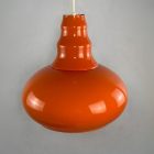Space-age orange glass ceiling lamp