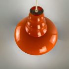 Space-age orange glass ceiling lamp