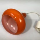 Space-age orange glass ceiling lamp
