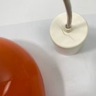 Space-age orange glass ceiling lamp